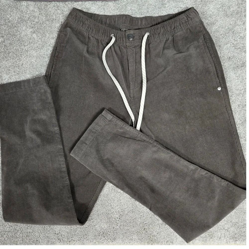 Vuori Optimist Corduroy Pants Stretch Slim Straight Brown‎ Gray Men's Size M